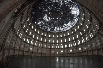 An old abandoned gas works in Poland - Gasometers
