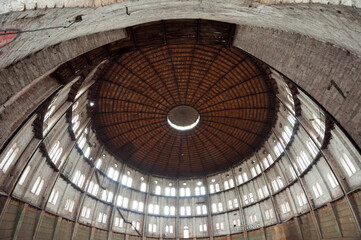 An old abandoned gas works in Poland - Gasometers