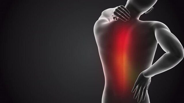 Human having pain in back