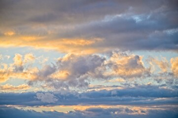 Dramatic Sunset Over the Hills of Tuscany Italy