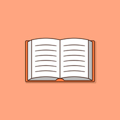Open book icon illustration
