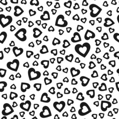  Abstract seamless pattern with hearts. Vector illustration