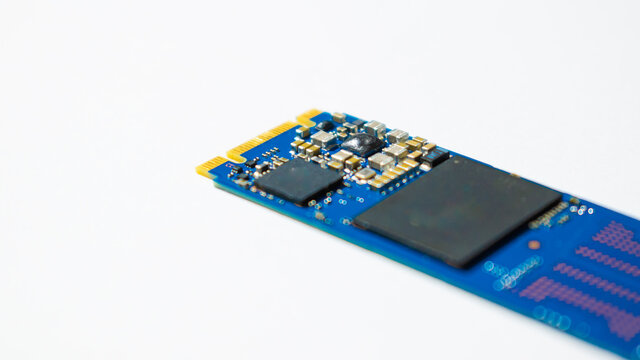 NVMe M.2 PCI-Express (PCI-E) Solid State Drive (SSD) Mock Up.Isolate on white sceen.