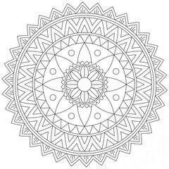 Leaf Flower Petal Coloring Mandala Art Simple Graphic Shape Vector Floral Oriental Outline Vintage Decorative Elements Pattern Illustration Islam Arabic Indian Turkish Mystic Religion Morals Lotus