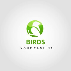 Birds logo design vector. Suitable for your business logo