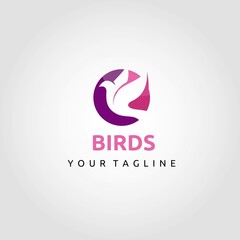 Birds logo design vector. Suitable for your business logo