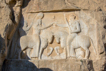 Relief of the investiture of Ardashir I at Naqsh-e Rostam, Iran