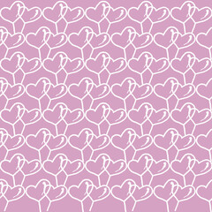 Valentine's day background, Abstract seamless pattern with hearts. Template greeting card, invitation and advertising banner, brochure. Cute Valentine cards.