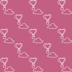 Valentine's day background, Abstract seamless pattern with hearts. Template greeting card, invitation and advertising banner, brochure. Cute Valentine cards.