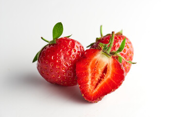 strawberry on white background