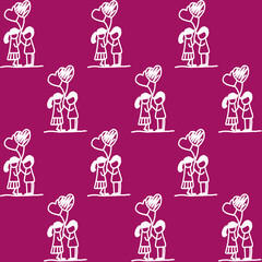 Valentine's day background, Abstract seamless pattern with hearts. Template greeting card, invitation and advertising banner, brochure. Cute Valentine cards.