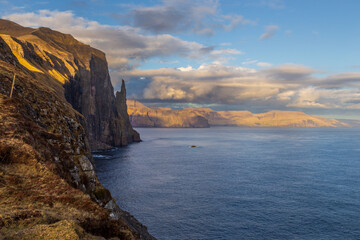 Witch Finger rock o Vagar island, Faroe Islands.