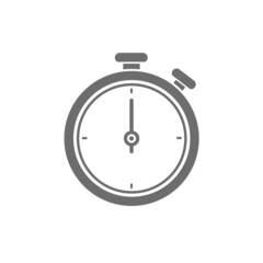 stopwatch icon.  flat design of timer symbol on white background.