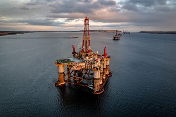 Oil and Gas Drilling Platforms in Scotland