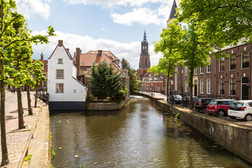 Cityscape of the medieval city of Amersfoort in the Netherlands.