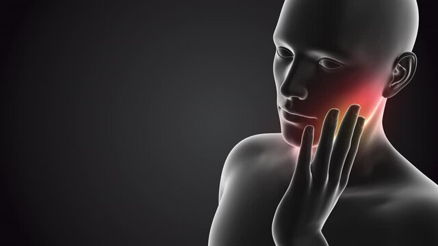 Human having pain in Jaw