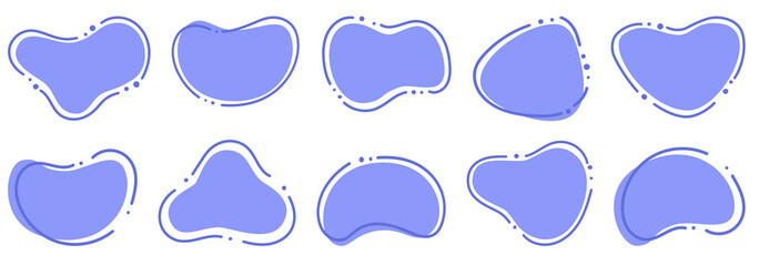 Vector varied abstract shapes. Colorful backgrounds, frames for advertising text. Modern design of business cards, idea of backdrop for flyer or brochure, invitations, gift cards