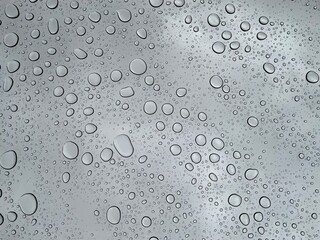 water drops on glass