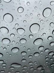 Water drops on glass