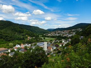 Landscape about a small town in the german Black Forest called Schiltach, near Freudenstadt