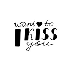 Love lettering,calligraphy.Valentine card,congratulation template.Handwritten text 