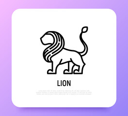 Leo thin line icon. Modern vector illustration of astrological sign for horoscope.