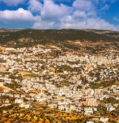 Obraz premium Aerial view of Ajlun