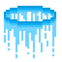 Pixel Illustration of waterfall effect