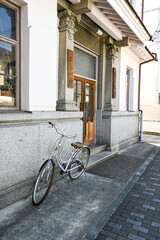 Fototapeta na wymiar Japanese House,bicycle,traditional