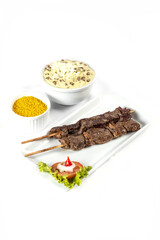 Colorful Food Appetizer Starts Snacks Fresh Delicious Menu Recipe Meal Meat Chicken Fries Fish Seafood Beer on a wooden table