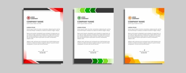 modern corporate letterhead template design