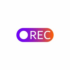 Recording sign. Vector illustration for graphic design, Web, UI, app.