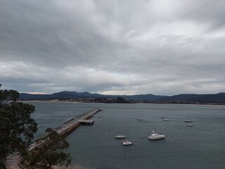 clouds over the river