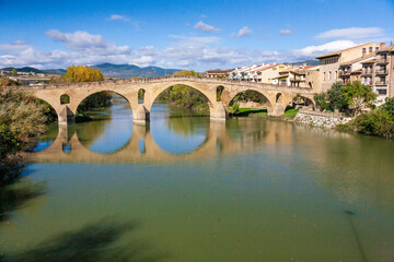 Fototapeta premium Pilgerbrücke Puente de La Reina