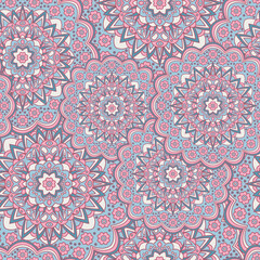 Persian medallion flower seamless ornament design.