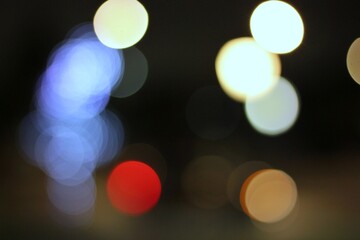 defocused christmas lights