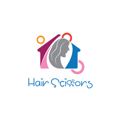 home beauty salon logo vector design illustration