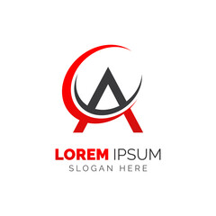 Letter A logo template design vector icon illustration