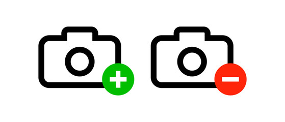 写真の追加と写真の削除 カメラのアイコンセット