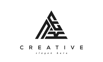 Fotobehang NEK creative tringle three letters logo design © forhad