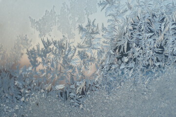 snow on the window
