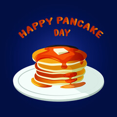 happy pancake day illustration design