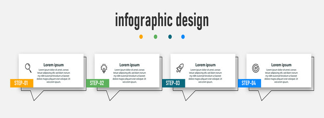 infographic design presentation business infographic template with 4 options