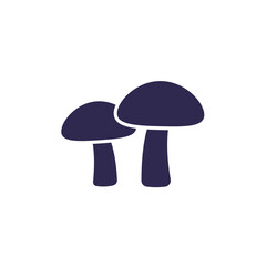 mushrooms icon on white, vector