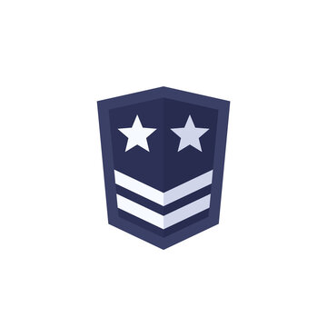 Military rank, army icon with stars