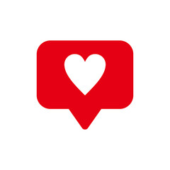 Notification Like icon. Social network app icon. Vector illustration symbol