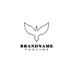 eagle symbol logo cartoon icon design template black isolated vector illustration