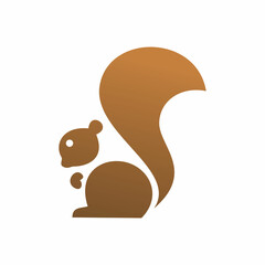 unique brown squirrel logo design