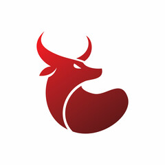 red bull color shape logo design
