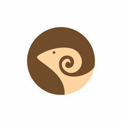 circle sheep horn logo design